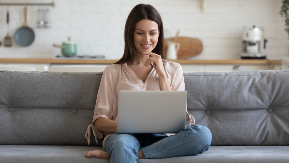 Woman using computer